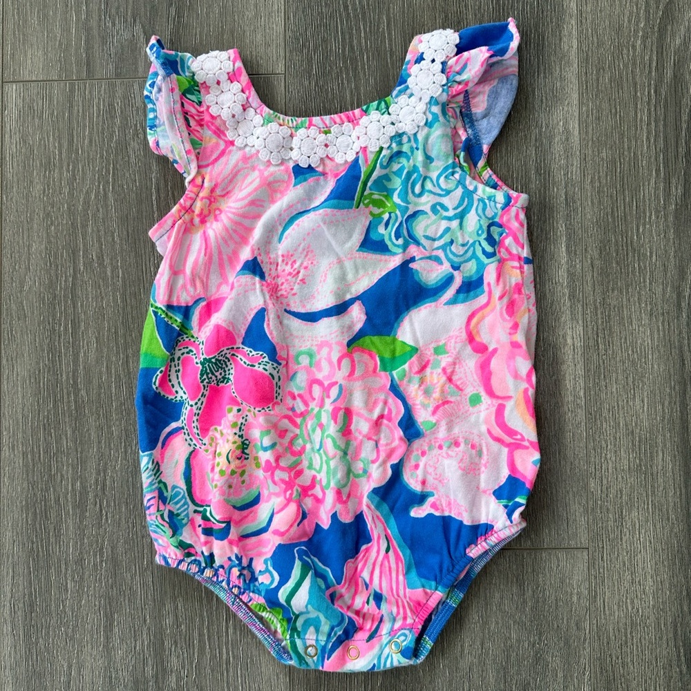 LILLY PULITZER MULTI-COLOR FLORAL BUBBLE (6-12M)
